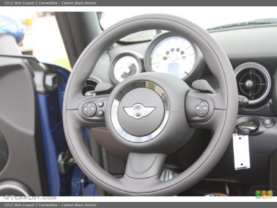 Carbon Black Interior Steering Wheel for the 2012 Mini Cooper S Convertible #55120182