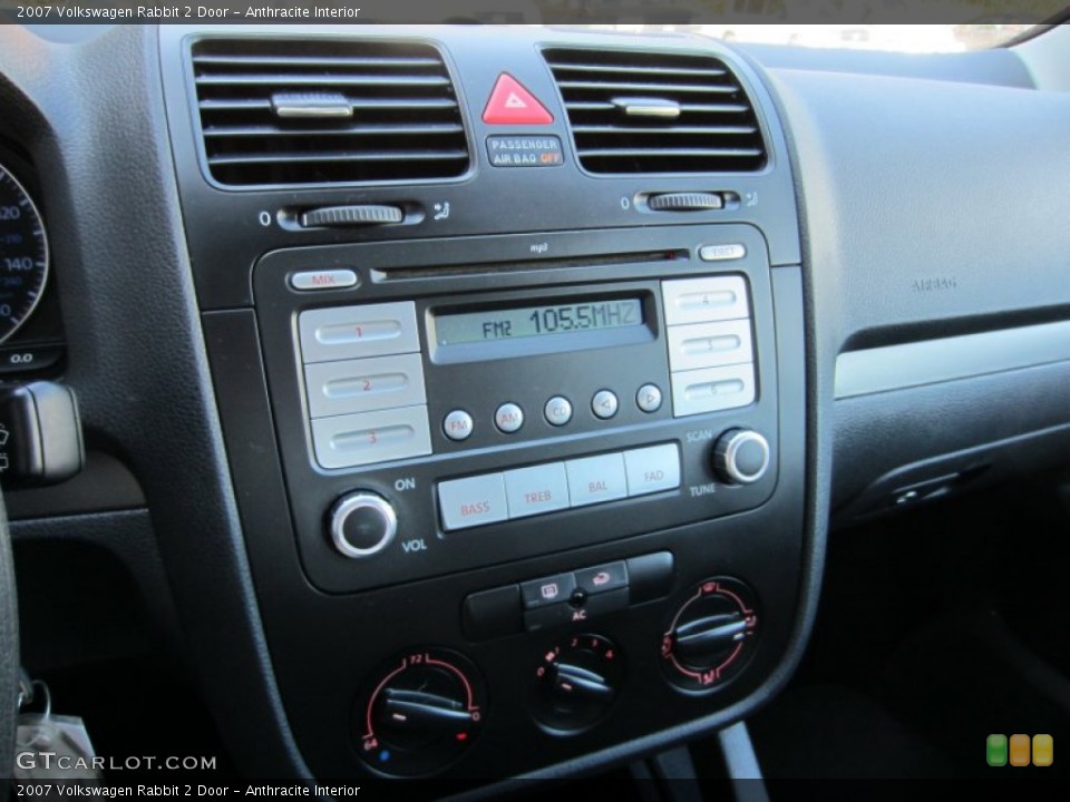 Anthracite Interior Controls for the 2007 Volkswagen Rabbit 2 Door #55125384