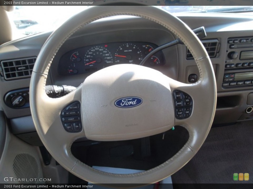 Medium Parchment Interior Steering Wheel for the 2003 Ford Excursion Limited #55126529