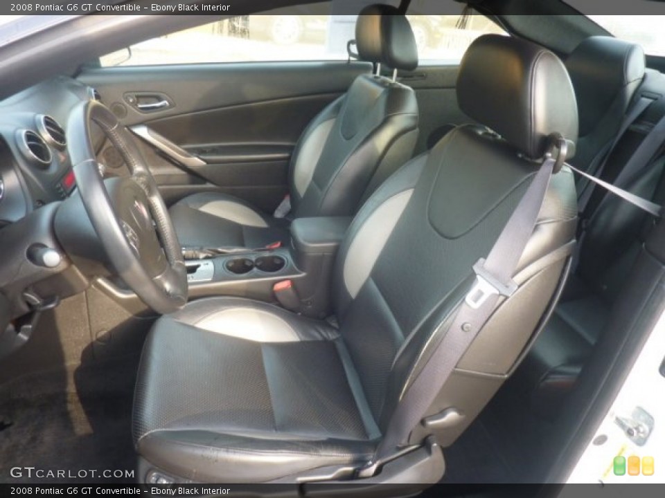 Ebony Black Interior Photo for the 2008 Pontiac G6 GT Convertible #55127091