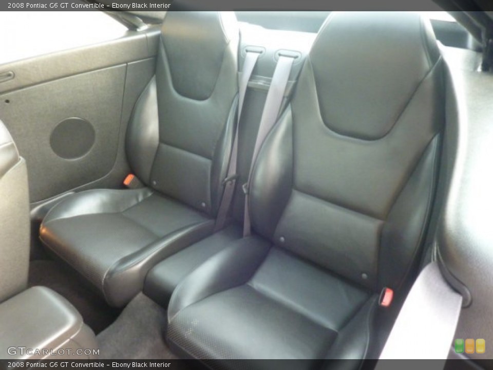 Ebony Black Interior Photo for the 2008 Pontiac G6 GT Convertible #55127100