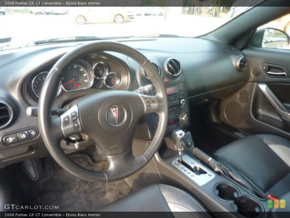 Ebony Black Interior Dashboard for the 2008 Pontiac G6 GT Convertible #55127109