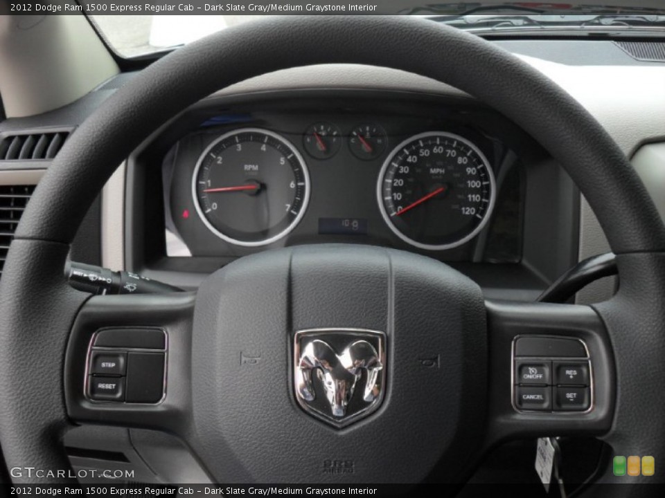 Dark Slate Gray/Medium Graystone Interior Steering Wheel for the 2012 Dodge Ram 1500 Express Regular Cab #55131657