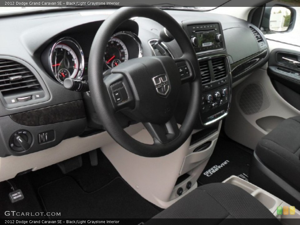 Black/Light Graystone Interior Dashboard for the 2012 Dodge Grand Caravan SE #55131954
