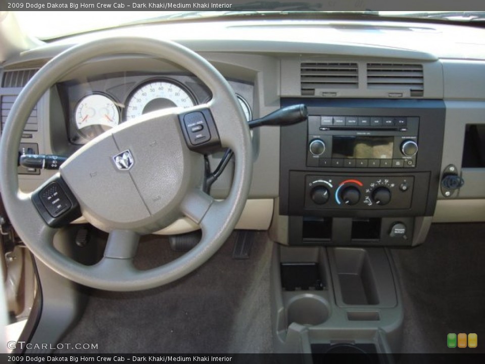 Dark Khaki/Medium Khaki Interior Dashboard for the 2009 Dodge Dakota Big Horn Crew Cab #55132536