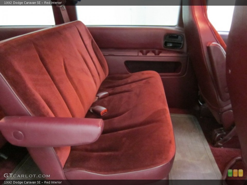 Red 1992 Dodge Caravan Interiors