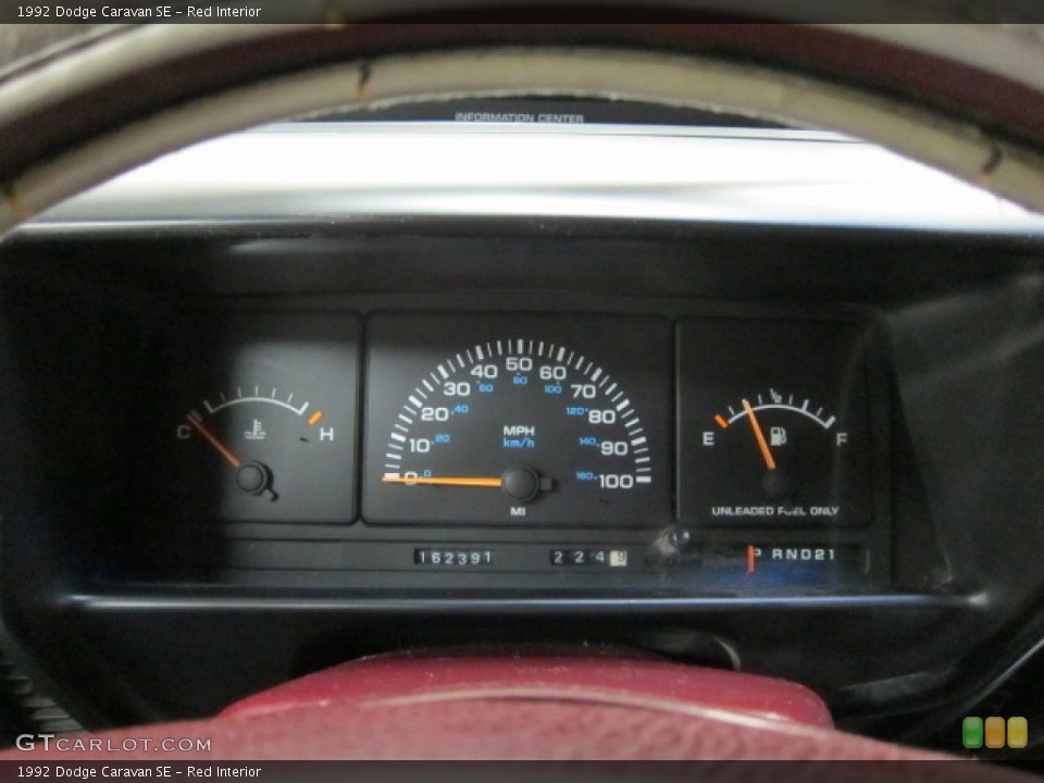 Red Interior Gauges for the 1992 Dodge Caravan SE #55137218