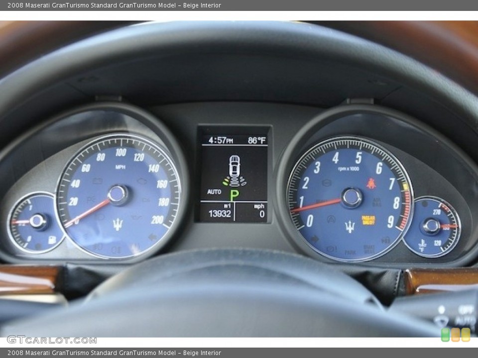 Beige Interior Gauges for the 2008 Maserati GranTurismo  #55137467