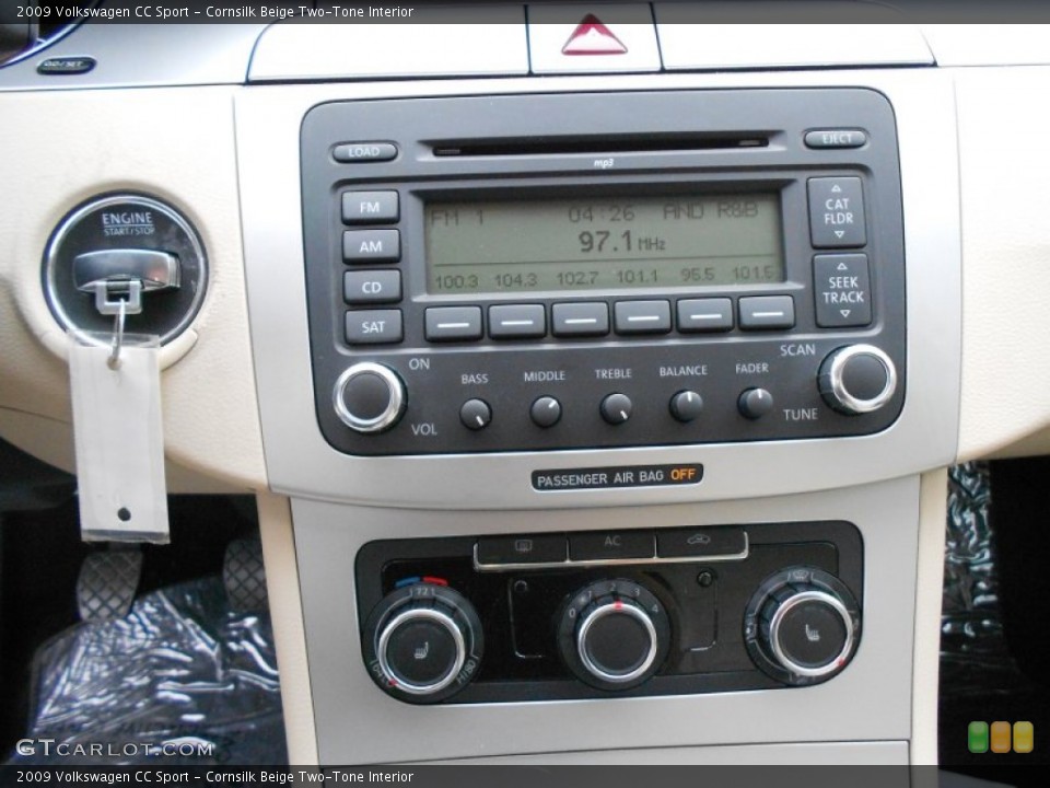 Cornsilk Beige Two-Tone Interior Audio System for the 2009 Volkswagen CC Sport #55139345