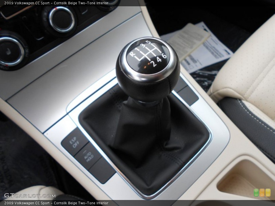 Cornsilk Beige Two-Tone Interior Transmission for the 2009 Volkswagen CC Sport #55139354