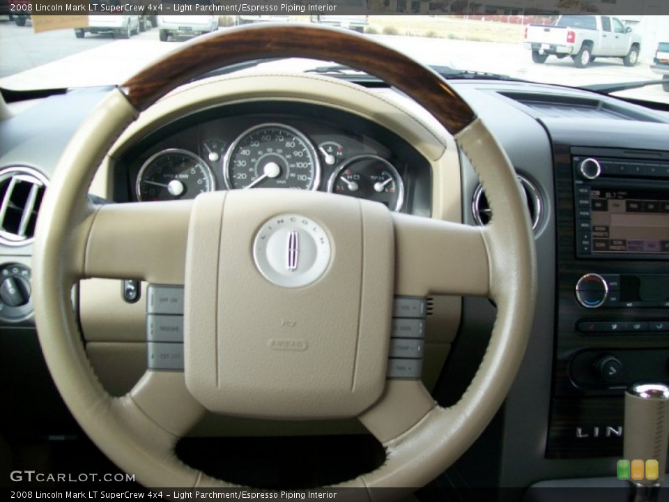 Light Parchment/Espresso Piping Interior Steering Wheel for the 2008 Lincoln Mark LT SuperCrew 4x4 #55139396