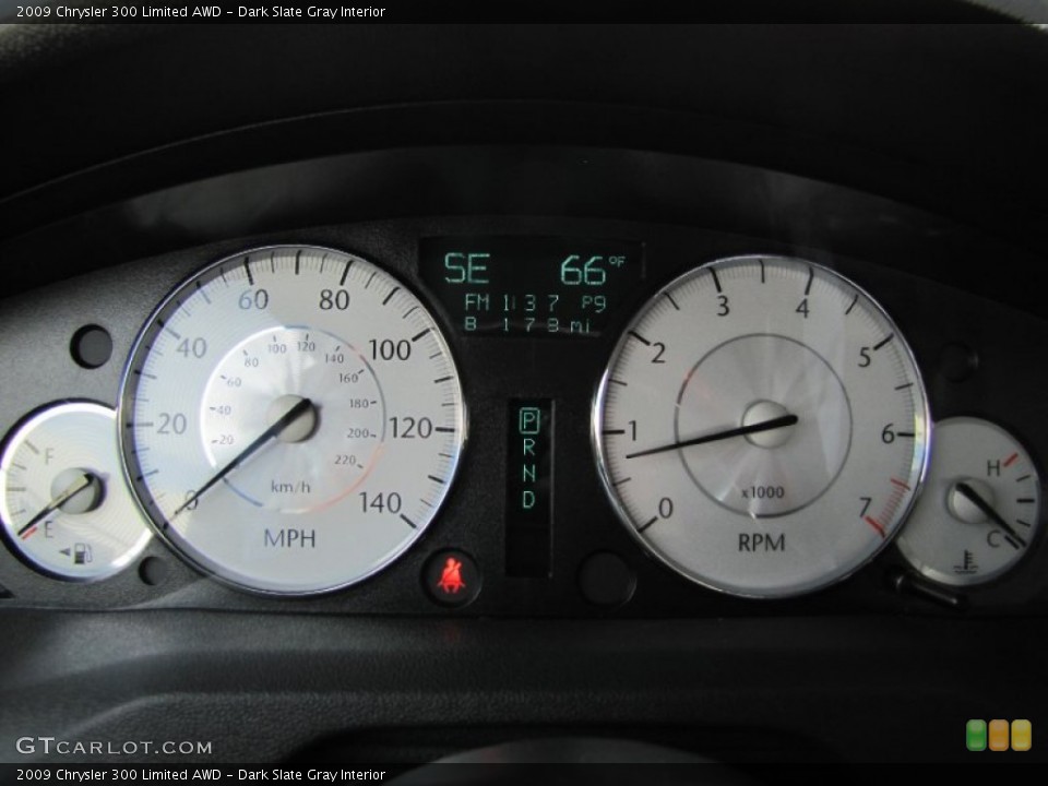 Dark Slate Gray Interior Gauges for the 2009 Chrysler 300 Limited AWD #55140734