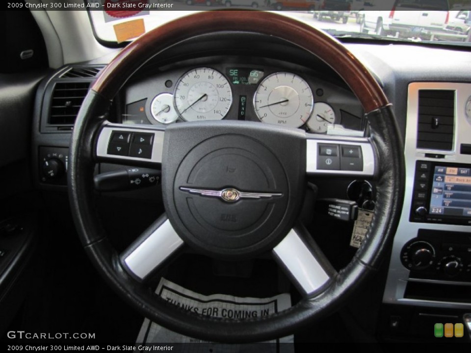 Dark Slate Gray Interior Steering Wheel for the 2009 Chrysler 300 Limited AWD #55140740