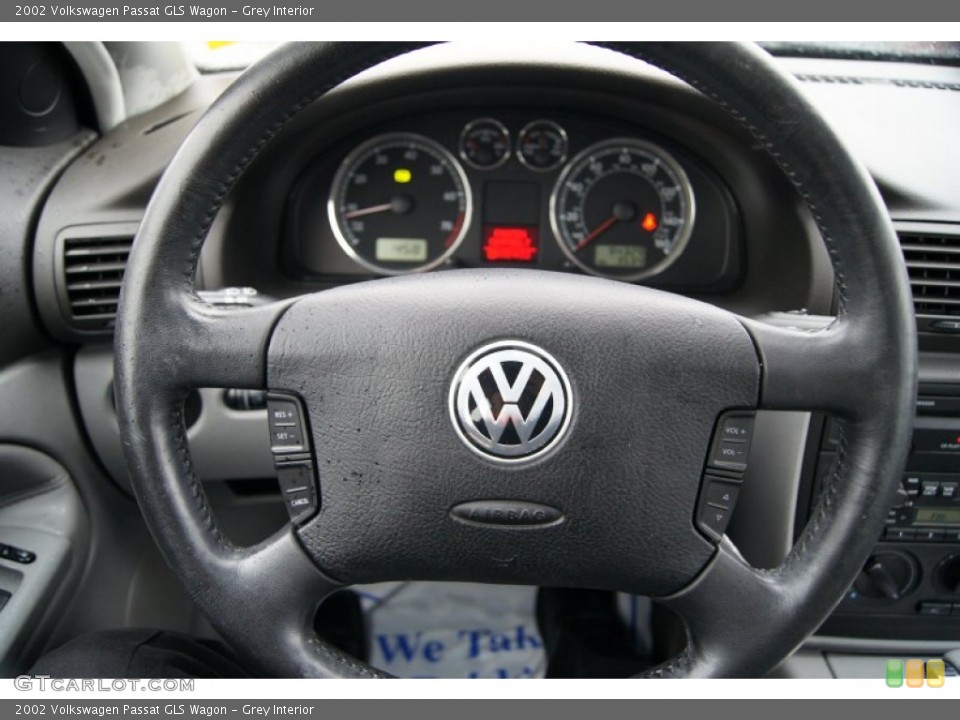 Grey Interior Steering Wheel for the 2002 Volkswagen Passat GLS Wagon #55142081