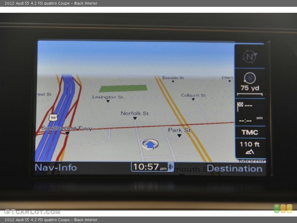 Black Interior Navigation for the 2012 Audi S5 4.2 FSI quattro Coupe #55144973