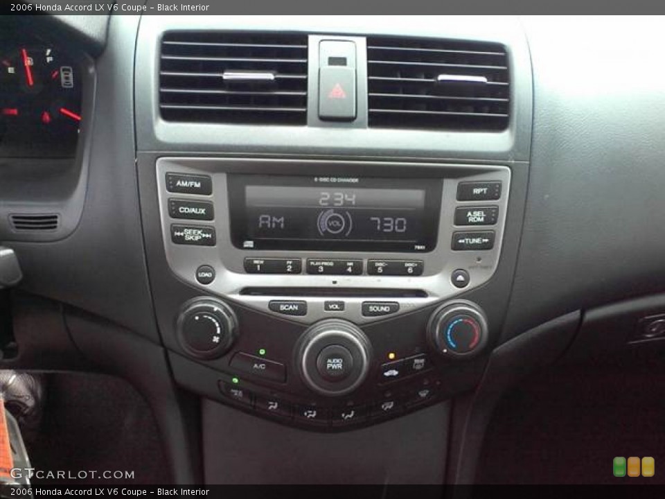 Black Interior Controls for the 2006 Honda Accord LX V6 Coupe #55147004