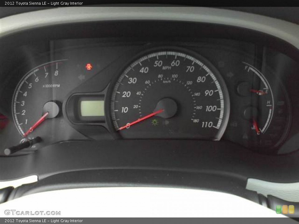 Light Gray Interior Gauges for the 2012 Toyota Sienna LE #55147736