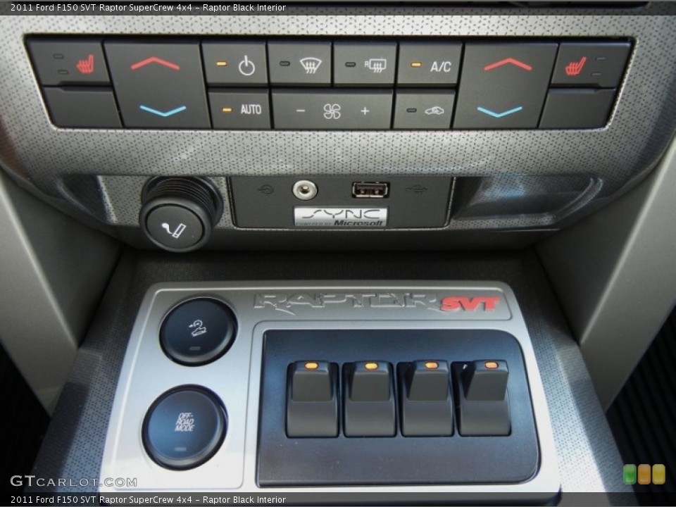 Raptor Black Interior Controls for the 2011 Ford F150 SVT Raptor SuperCrew 4x4 #55149359