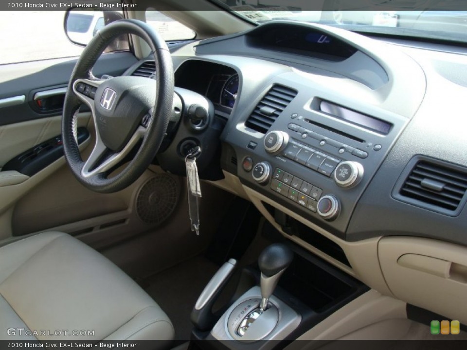 Beige Interior Dashboard for the 2010 Honda Civic EX-L Sedan #55153461