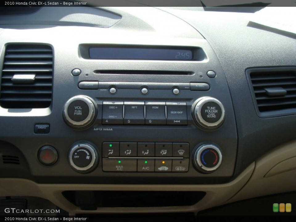 Beige Interior Controls for the 2010 Honda Civic EX-L Sedan #55153538