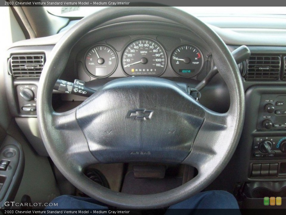 Medium Gray Interior Steering Wheel for the 2003 Chevrolet Venture  #55154081