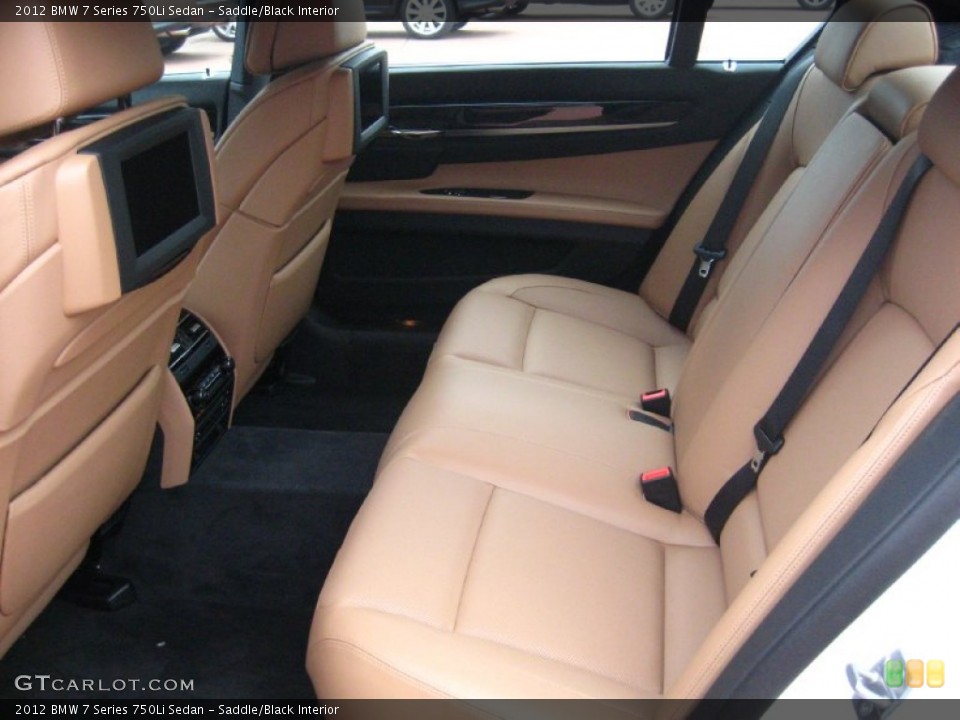 Saddle/Black Interior Photo for the 2012 BMW 7 Series 750Li Sedan #55154157