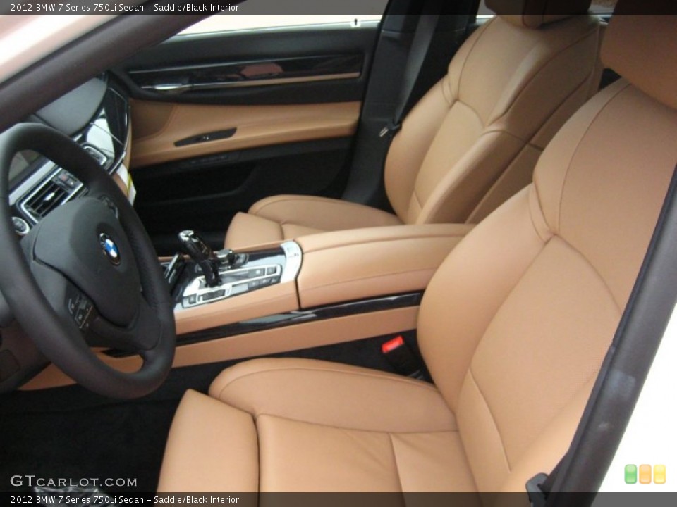 Saddle/Black Interior Photo for the 2012 BMW 7 Series 750Li Sedan #55154168