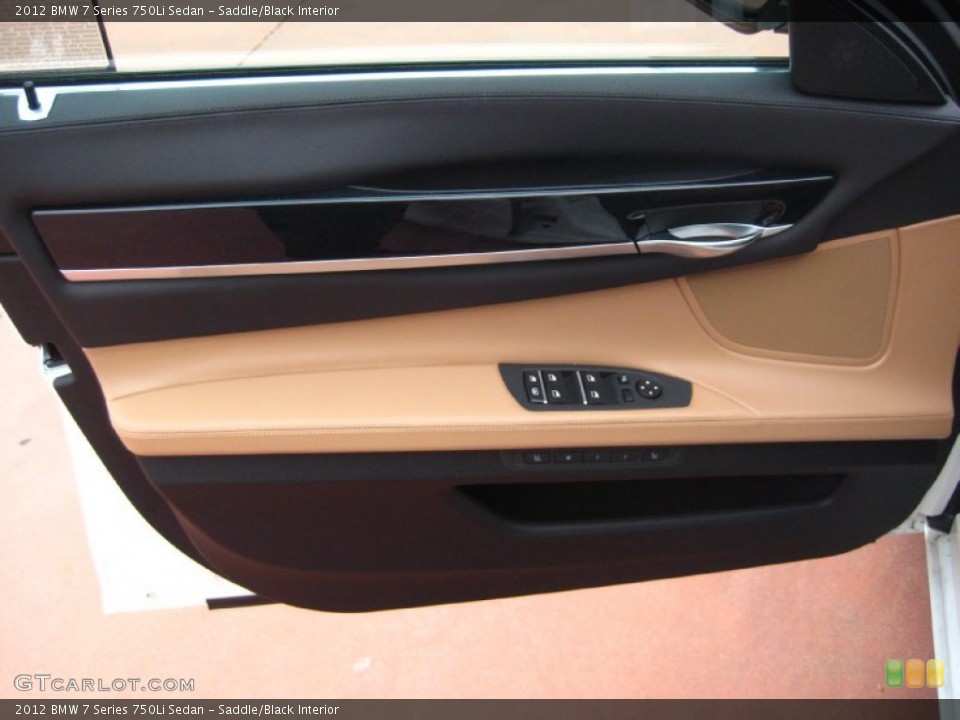 Saddle/Black Interior Door Panel for the 2012 BMW 7 Series 750Li Sedan #55154183