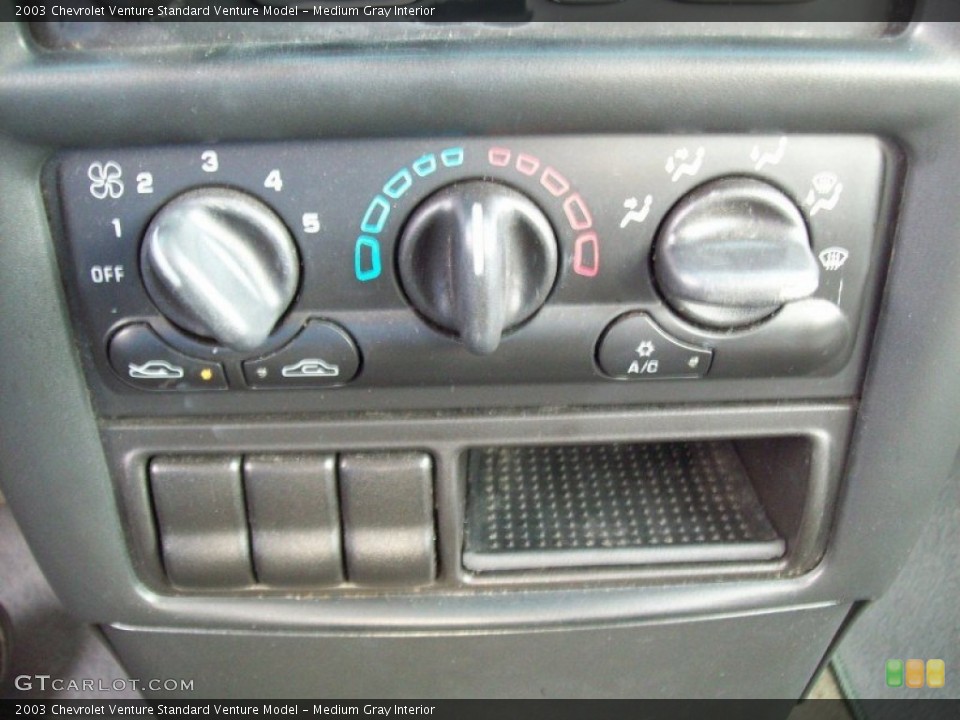 Medium Gray Interior Controls for the 2003 Chevrolet Venture  #55154225