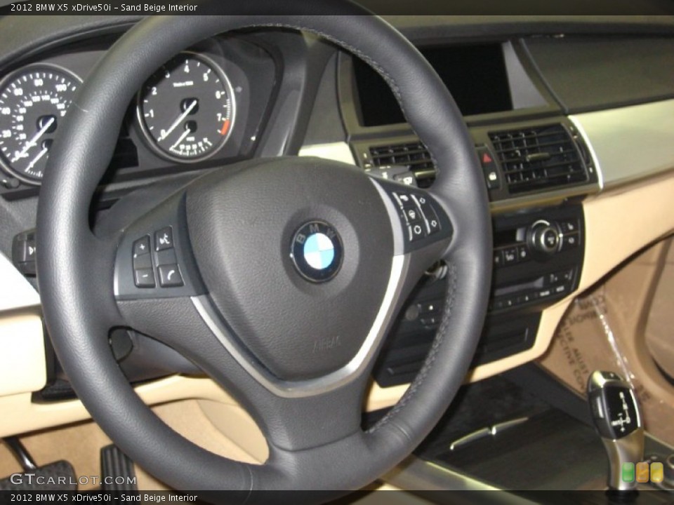 Sand Beige Interior Steering Wheel for the 2012 BMW X5 xDrive50i #55154240