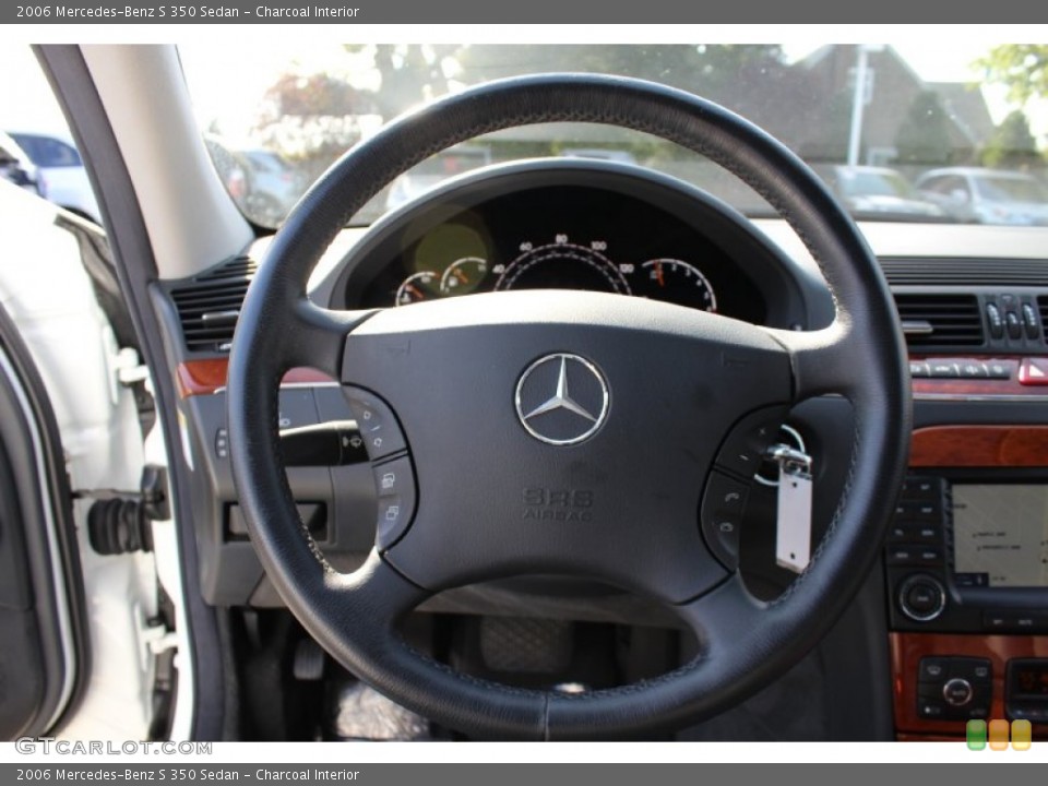 Charcoal Interior Steering Wheel for the 2006 Mercedes-Benz S 350 Sedan #55154696