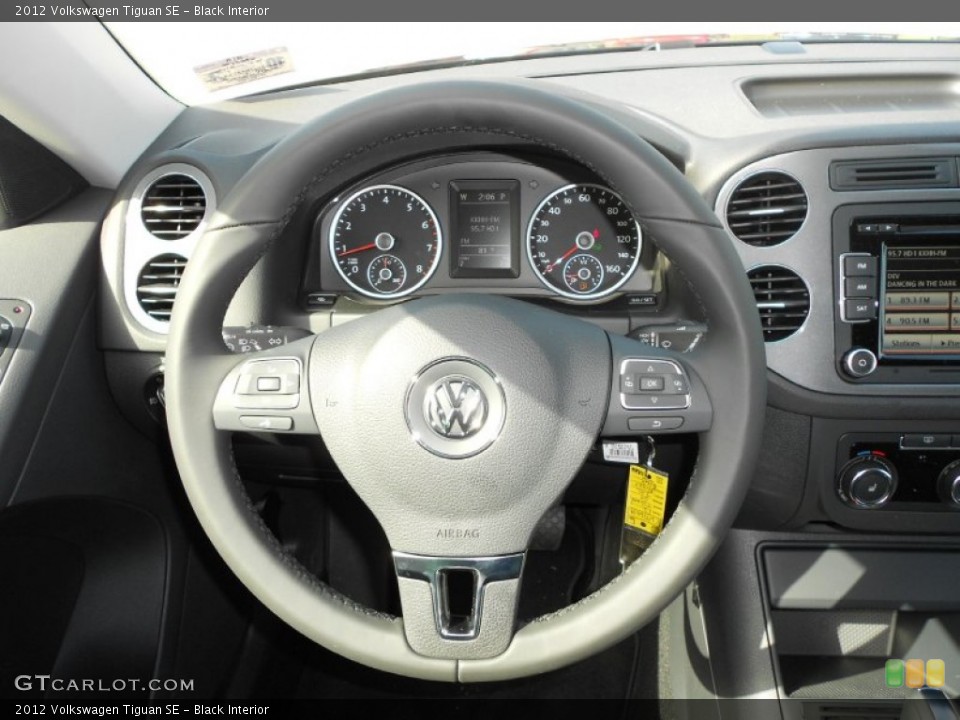 Black Interior Steering Wheel for the 2012 Volkswagen Tiguan SE #55155038