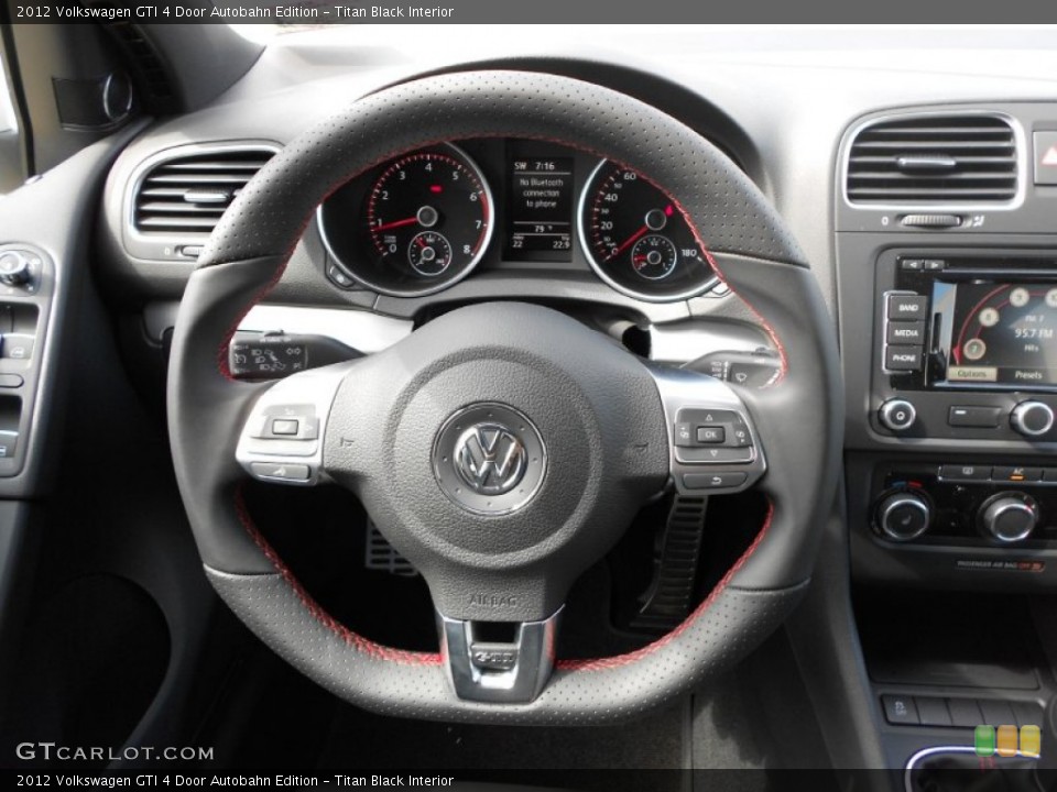 Titan Black Interior Steering Wheel for the 2012 Volkswagen GTI 4 Door Autobahn Edition #55155878