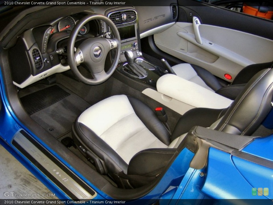 Titanium Gray Interior Prime Interior for the 2010 Chevrolet Corvette Grand Sport Convertible #55156055