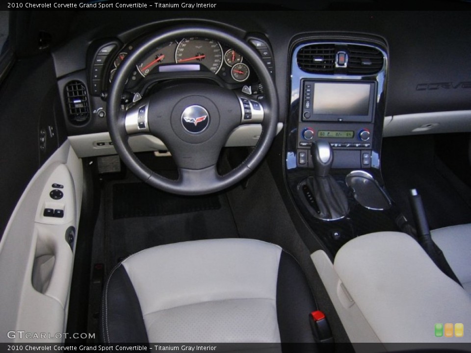 Titanium Gray Interior Dashboard for the 2010 Chevrolet Corvette Grand Sport Convertible #55156102