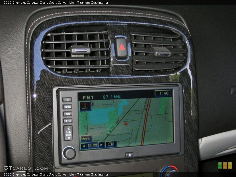 Titanium Gray Interior Navigation for the 2010 Chevrolet Corvette Grand Sport Convertible #55156163
