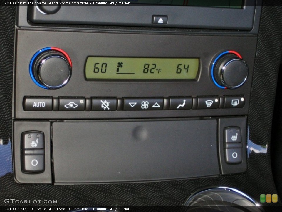 Titanium Gray Interior Controls for the 2010 Chevrolet Corvette Grand Sport Convertible #55156173