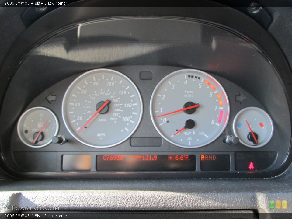 Black Interior Gauges for the 2006 BMW X5 4.8is #55156517