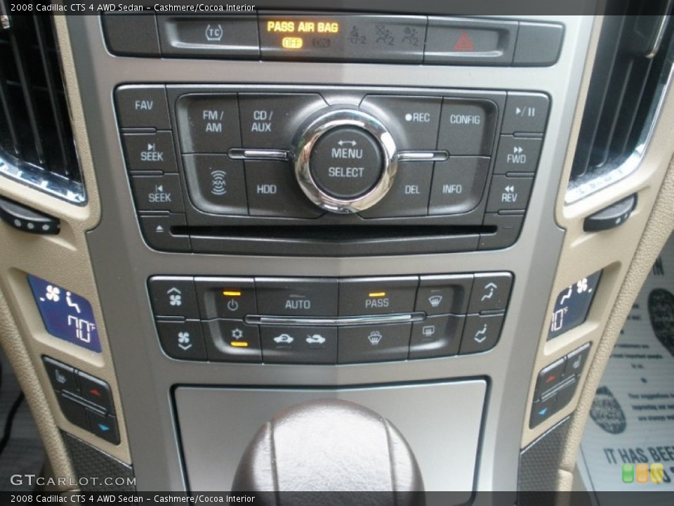 Cashmere/Cocoa Interior Controls for the 2008 Cadillac CTS 4 AWD Sedan #55159409