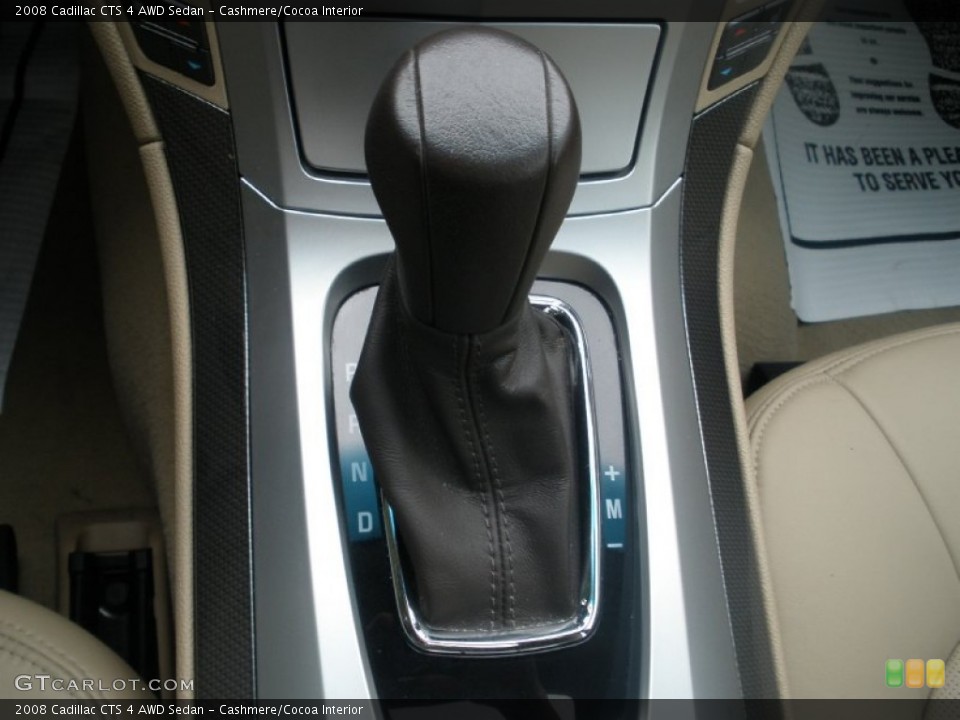 Cashmere/Cocoa Interior Transmission for the 2008 Cadillac CTS 4 AWD Sedan #55159415