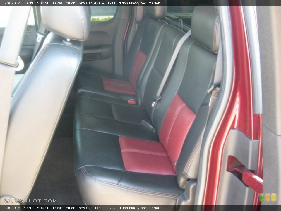 Texas Edition Black/Red 2009 GMC Sierra 1500 Interiors