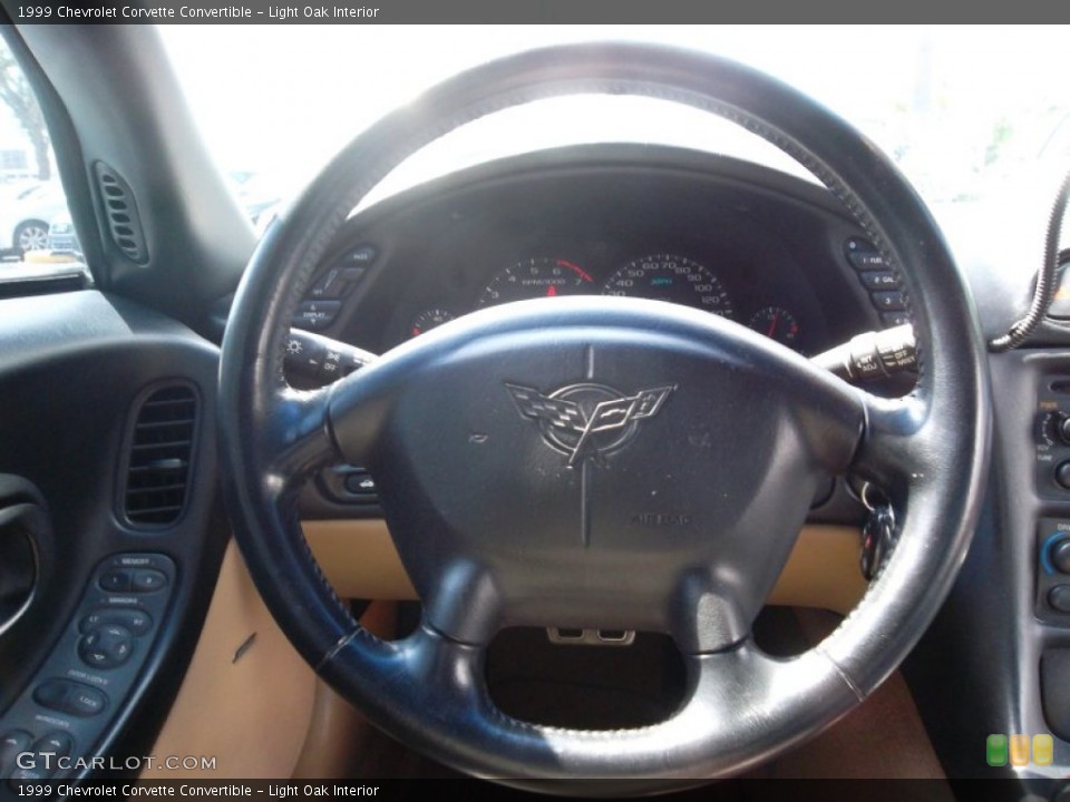 Light Oak Interior Steering Wheel for the 1999 Chevrolet Corvette Convertible #55160820
