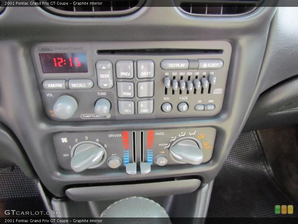 Graphite Interior Controls for the 2001 Pontiac Grand Prix GT Coupe #55164162