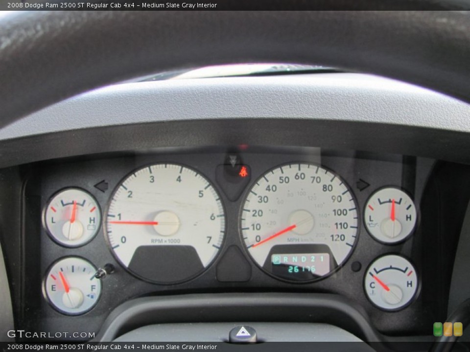 Medium Slate Gray Interior Gauges for the 2008 Dodge Ram 2500 ST Regular Cab 4x4 #55166589