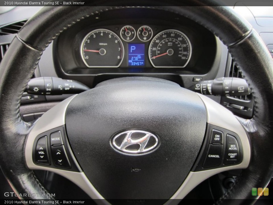 Black Interior Steering Wheel for the 2010 Hyundai Elantra Touring SE #55166634