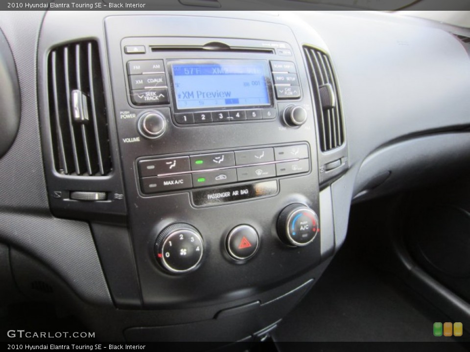 Black Interior Controls for the 2010 Hyundai Elantra Touring SE #55166661