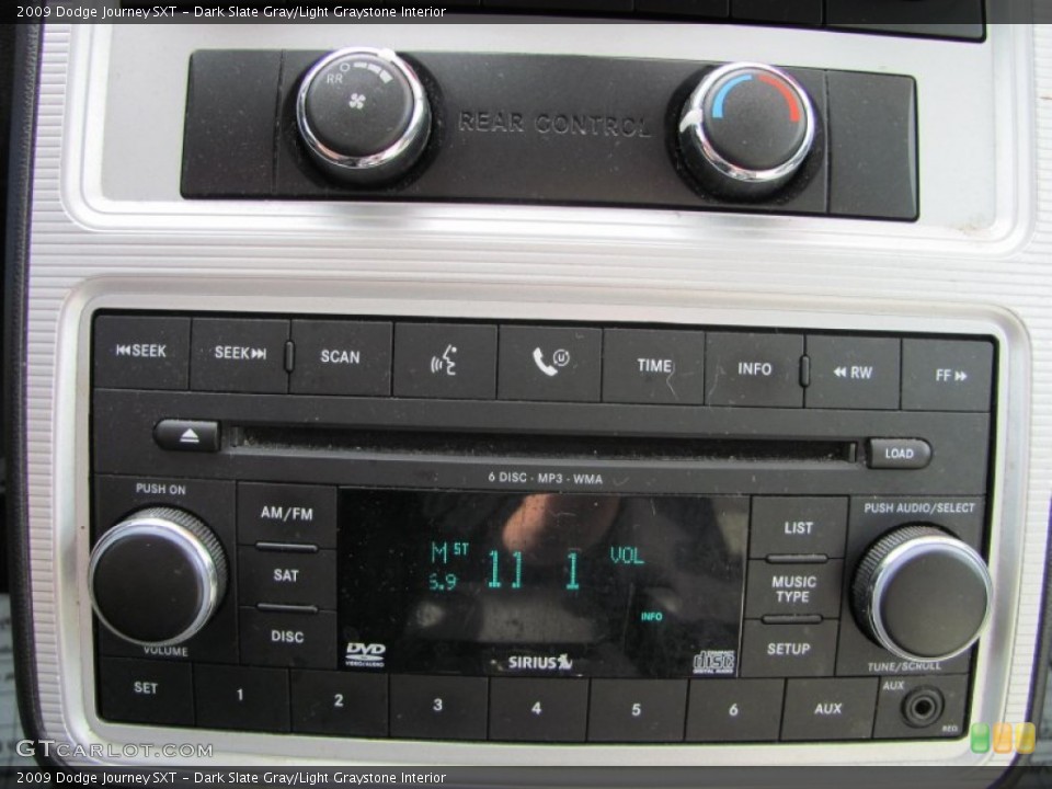 Dark Slate Gray/Light Graystone Interior Controls for the 2009 Dodge Journey SXT #55170144