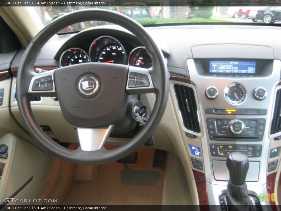 Cashmere/Cocoa Interior Dashboard for the 2008 Cadillac CTS 4 AWD Sedan #55175906