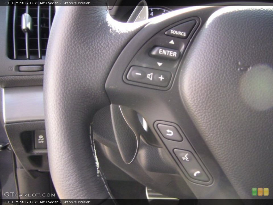 Graphite Interior Controls for the 2011 Infiniti G 37 xS AWD Sedan #55179999
