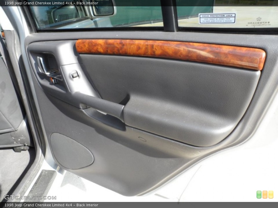Black Interior Door Panel for the 1998 Jeep Grand Cherokee Limited 4x4 #55180509
